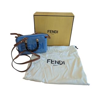 FENDI By The Way Mini Denim Shoulder Bag
